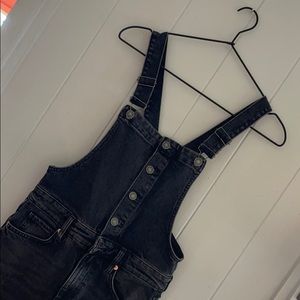 Free People Shelby Overalls Black